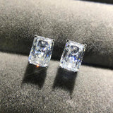 Glorious Classic 14K White Gold Plated Real Moissanite Diamonds Earrings For Women - Sterling Silver Fine Jewellery - The Jewellery Supermarket