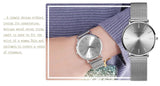 Elegant New Style Japan Quartz Movement Top Brand Stainless Steel Mesh Band Gold Colour Ladie's Waterproof Watches