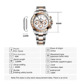 Top Brand Luxury Quartz Watches for Men - Stainless Steel Sapphire Glass Chronograph 10Bar Wristwatches - The Jewellery Supermarket