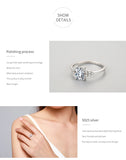 Luxury Princess Cut  AAAA Lab Created Diamond 925 Sterling Silver Fine Ring