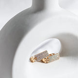 New Trend 14K Gold Filled Clip Full Micro Inlay AAA Zircon Diamonds Fashion Earrings