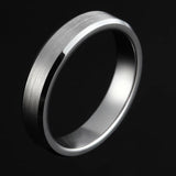 Unisex Silver Colour  4/6/8mm Brushed Tungsten Carbide Rings For Women - Couple Wedding Rings - The Jewellery Supermarket