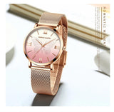 Luxury 3D Butterfly Top Brand Elegant Women Watches Quartz Movement Stainless Steel Waterproof Wristwatches