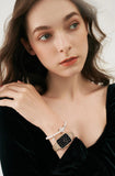 Elegant Rectangle Ultrathin Nordic New Design Quartz Movement Fashion Stainless Steel Mesh Bracelet Ladies Watches