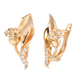 14 Karat Gold Filled AAA zircon Diamonds Vintage Bride Wedding Fine Jewellery Earrings
