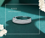 Stunning Dazzling Princess Cut AAAA Lab Created Diamonds 925 Silver Ring