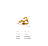 18K Gold Plated Stainless Steel New Design Metalic Trendy Open Ring
