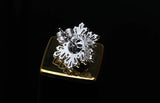 Geometric Snowflake Real Multicolour Pearls AAA Zircon Diamonds Silver Earrings