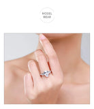 Luxury 5 carat Pear Cut AAAA Lab Created Diamond 925 Silver Engagement Ring