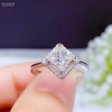 New Arrival Sparkling 1 Carat VVS D Colour Moissanite Diamond Gemstone Fine Jewellery Engagement Wedding Rings - The Jewellery Supermarket