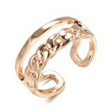 Superb 14K Gold Filled Glossy Simple Geometry Ring Minimalist Style Jewellery