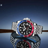 Top Brand Men Mechanical Wristwatches Luxury Ceramic Bezel GMT Watches Automatic 100m Waterproof Watches for Men