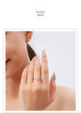 Forever Love Dazzling Shiny Heart AAAA Lab Created Diamond Silver Ring