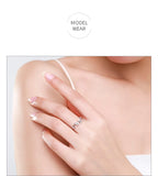 Lovely Flower and Leaf Design AAAA Lab Created Diamonds Sterling Silver Rings