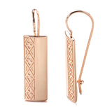 14 Gold Filled Classic Large Glossy Long Pendant Piercing Hoops Fashion Earrings