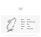 Dazzling Sparkling AAAA Lab Created Diamond 925 Sterling Silver Solitaire Ring