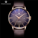 Top Brand Fashion Sports Gold Colour Automatic Mechanical Waterproof Leather Strap Men's Wristwatches - The Jewellery Supermarket