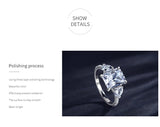 Exquisite Luxury Princess Cut 3ct  AAAA Lab Created Diamond 925 Silver Ring
