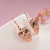 14K Filled Gold Moon Carve Irregular Pattern Piercing Sequins Hoops Fashion Earrings