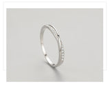 Delicate Interwoven AAAA Lab Created Diamond 925 Sterling Silver Fine Rings