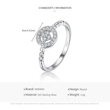 High Quality Round Clear AAAA Simulated Diamonds Silver Ring - Fashion Engagement Fine Jewellery - The Jewellery Supermarket