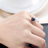 New Arrival Multicolour Natural Freshwater Pearl 925 Sterling Silver Fashion Rings