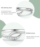 Interwoven Design Silver Elegant Sparkle AAAA Lab Created Diamonds Ring