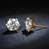 Awesome 18K GP 0.5-1 Carat D Colour Moissanite Diamonds Stud Earrings - Sterling Silver Solitaire Fine Jewellery - The Jewellery Supermarket