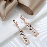 Kinel New Fashion Square Wide Drop Earrings for Women 585 Rose Gold Silver Color Mix Boho Long Earrings Ethnic Retro Jewelry - The Jewellery Supermarket