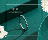 Half-Eternity AAAA Lab Created Diamond Silver Minimalist Design Stackable Ring
