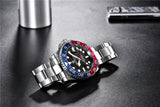 Top Brand Men Mechanical Wristwatches Luxury Ceramic Bezel GMT Watches Automatic 100m Waterproof Watches for Men