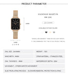 Elegant Rectangle Ultrathin Nordic New Design Quartz Movement Fashion Stainless Steel Mesh Bracelet Ladies Watches