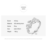 Exquisite Branch and Leaves AAAA Lab Created Diamonds 925 Sterling Silver Rings