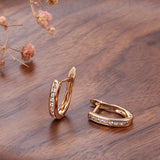 14 Karat Gold Filled Row Heart & Arrow Multi Colour AAA Zircon Crystal Climber Earrings