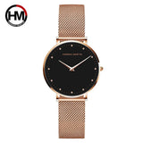Top Brand Luxury Fashion Elegant Quartz Ladies Watches, Stainless Steel Rose Gold Colour Waterproof Wristwatches