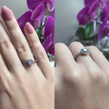 Exquisite Silver Vintage Hearts Clear AAAA Simulated Diamonds Ring - Luxury Wedding Statement Jewellery  - The Jewellery Supermarket