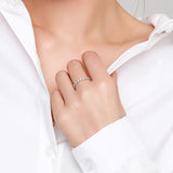 Simple Stackable Romantic Clear AAAA Lab Created Diamonds Sterling Silver Rings