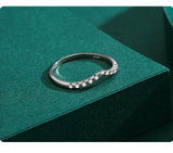 Water Drop Shape 925 Sterling Silver AAAA Lab Created Diamond Stackable Rings
