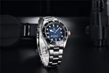 Quality Brand BB58 Retro Red Automatic Luxury Waterproof Mechanical Stainless steel Rivet Strap Wristwatches for Men