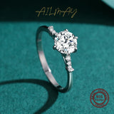 Luxury Crown Sparkling AAAA Lab Created Diamond 925 Sterling Silver Solitaire Ring