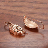 14K Filled Gold Moon Carve Irregular Pattern Piercing Sequins Hoops Fashion Earrings