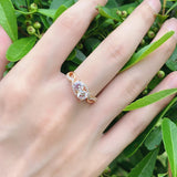 Superb Rolled 14K Rose Gold Micro-wax Inlay AAA Zircon Diamonds Ring High Quality Fine Jewellery