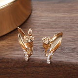 14 Karat Gold Filled AAA zircon Diamonds Vintage Bride Wedding Fine Jewellery Earrings