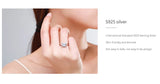 Brilliant Cushion-Cut AAAA Lab Created Diamond 925 Sterling Silver Charm Ring