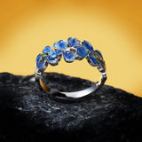 Handmade Enamel Flower Fashion Colourful Ice Ling Flower Ring for Women