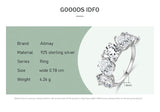 Luxury Trendy Dazzling 925 Sterling Silver AAAA Lab Created Diamond Rings