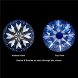 Real Moissanite Crown Excellent Cut D Colour VVS1 1CT Diamond Engagement Wedding Ring Sterling Silver Fine Jewellery