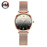 Luxury Elegant 3D Butterfly Rose Gold Colour Quartz Women Wristwatch Mesh Strap Japanese Movement Waterproof Watches