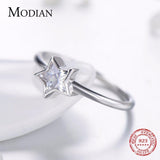 NEW Elegant AAAA Simulated Diamonds Jewellery - Authentic 925 Sterling Silver Star Fashion Simple Fine Ring - The Jewellery Supermarket