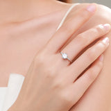 Luxury Crown Sparkling AAAA Lab Created Diamond 925 Sterling Silver Solitaire Ring